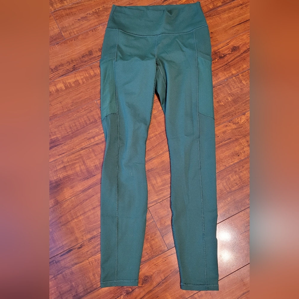 Fabletics PowerHold Dark Green Leggings